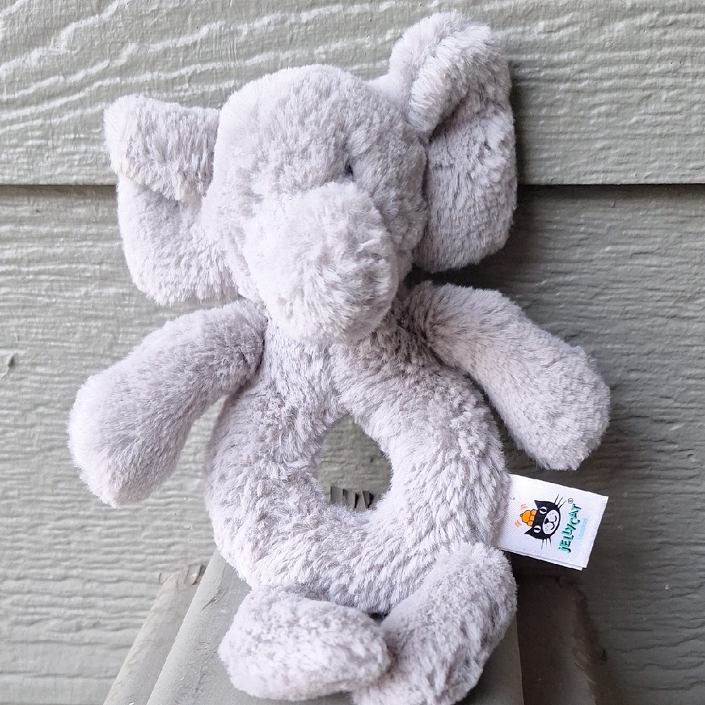 Jellycat Smudge The Bashful Elephant Plush Rattle